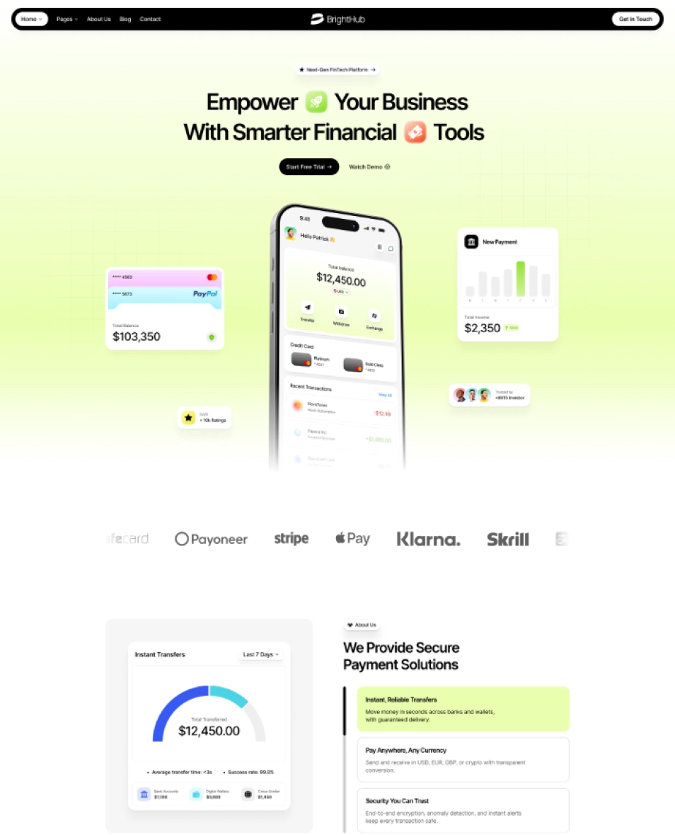 Home fintech demo