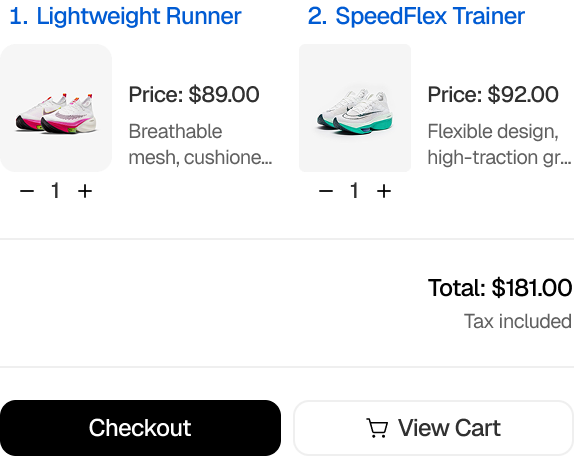 Checkout support
